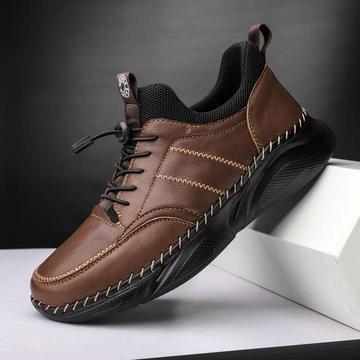 New Leather Men Winter Snow Boots