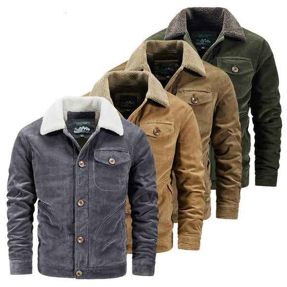 Men Warm Thick Corduroy Cotton Jacket ( 💥Over $89+ ,Code SAVE10🛒)