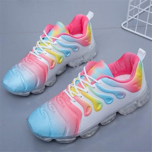 WomenRainbow Transparent Soft Sneakers  ( 💥Over $99+ ,Code SAVE10🛒)