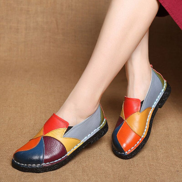 Women Mixed Colors Slip On Loafers Shoes ( 💥Over $89+ ,Code SAVE10🛒)