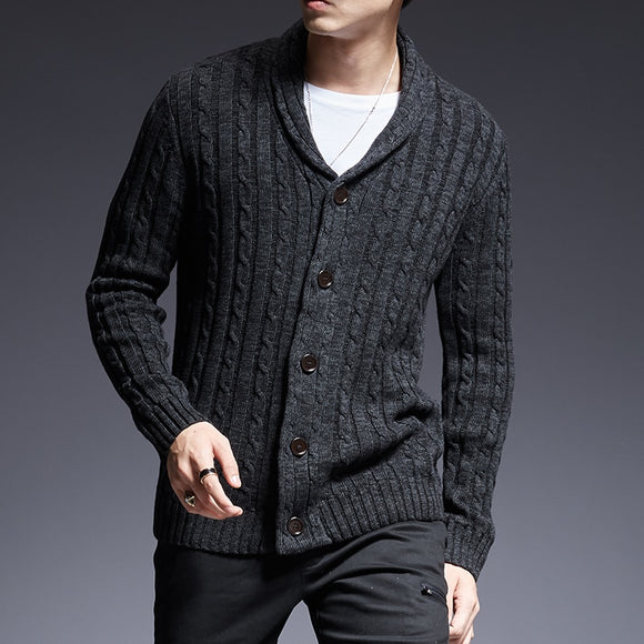 Man Thick Slim Fit Jumpers Knitwear