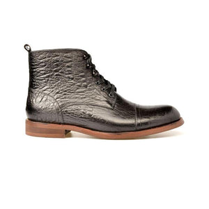 Men Genuine Leather Brogue Ankle Chelsea Boots