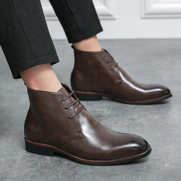 New Autumn Leather Ankle Boots