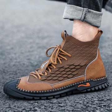 Men Casual Lace-Up Leather Shoes