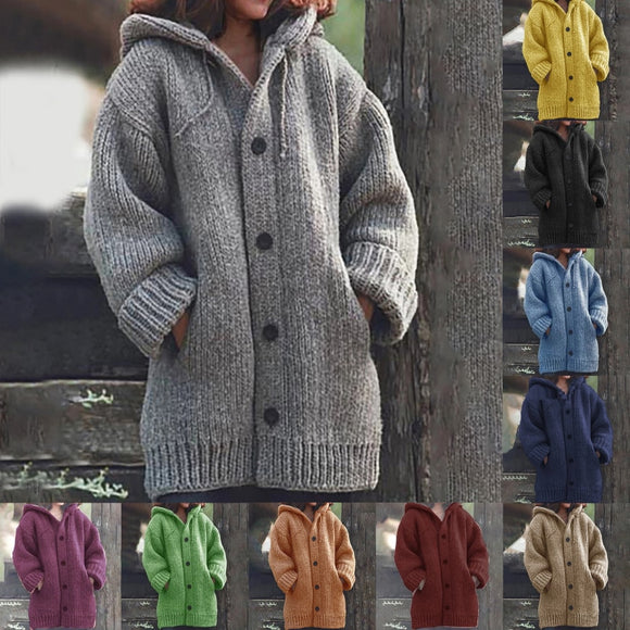 Autumn Ladies Solid Color Sweaters