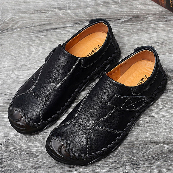 Men Genuine Leather Loafers Breathable shoes