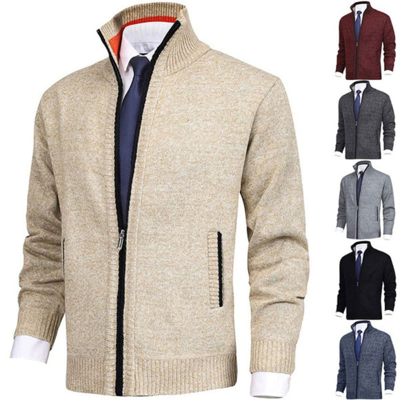 Men Business Casual Knitted Sweater   [Shirts Not Included]