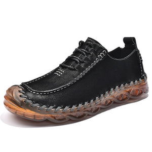 Men Leather Comfortable Driving Shoes
