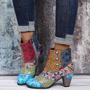 Bohemian Style Women Spike Heel Boots