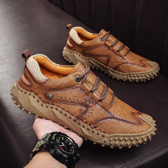 Men Leather Casual Non-Slip Shoes