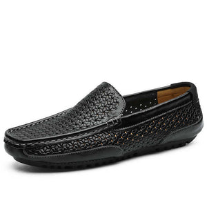 Men Leather Hollow Out Moccasins