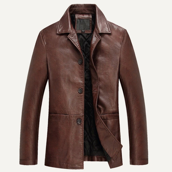 Men PU Leather Business Jackets