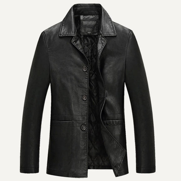 Men Business Leather Jacket