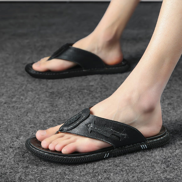 Men's Beach Leather Flip-flops( 💥Over $89+ ,Code SAVE10🛒)