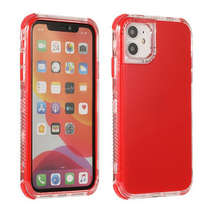 Candy Color Shockproof Bumper Phone Case For iPhone 12 12Pro Solid Color Soft Back Cover