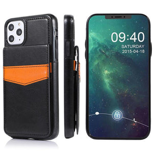 Vertical Flip Wallet PU Leather Case for iPhone