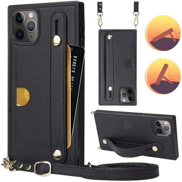 Crossbody PU Leather Multi Back Cover Protection Phone Cases