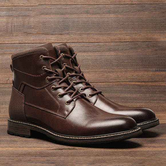 Men British Style Leather Boots