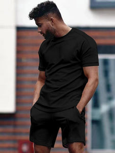Men Tracksuits Sleeve T-shorts And Sport Suits