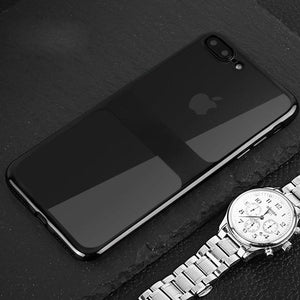 Luxury Electroplating Soft TPU Splice Pattern Clear Ultra Thin Case For iPhone X XR XS Max 8 7 PLUS