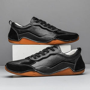 Men Casual Leather Lace-up Loafers