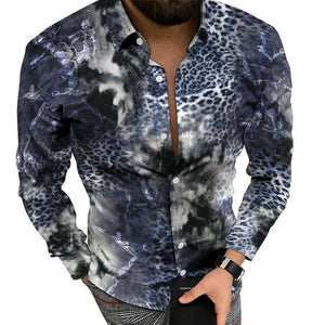 New Fashion Men's leopard shirt