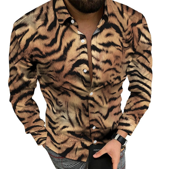 New Fashion Men's leopard shirt