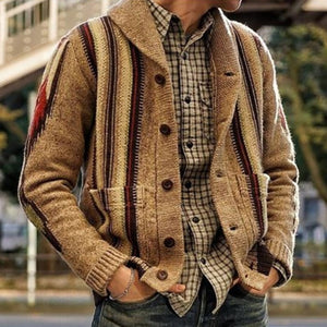 Men Long-Sleeved Lapel Sweater Jacket ( 💥Over $99+ ,Code SAVE10🛒)
