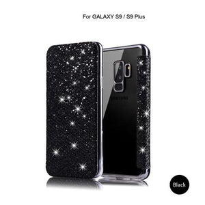 Bling Glitter Flip Leather Case for Samsung Galaxy S8 S9 S10 Plus E Note 8