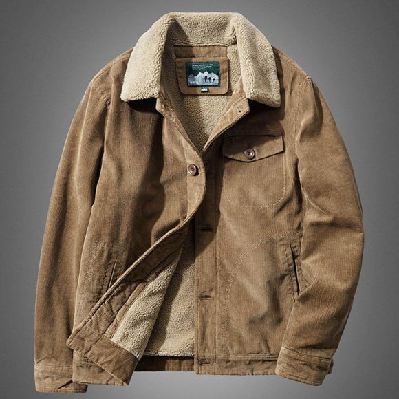Men Warm Corduroy Jacket  ( 💥Over $89+ ,Code SAVE10🛒)