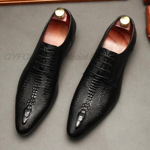 Men Leather Casual Lace Up Italian Shoes