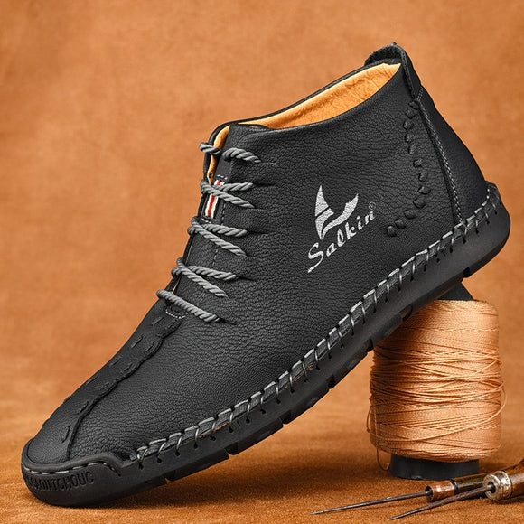 Men Suede Leather Warm Plush Boots