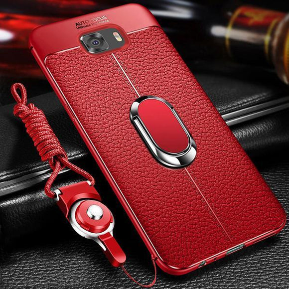 Soft Silicone PU Leather Stand Holder Case for Samsung S7 Edge S8 S9 + S10 Plus Note 8 9