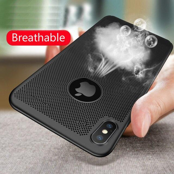 Luxury Ultra Slim Shockproof Hollow Heat Dissipation Cases For iPhone XS MAX XR X 8 7 6Plus