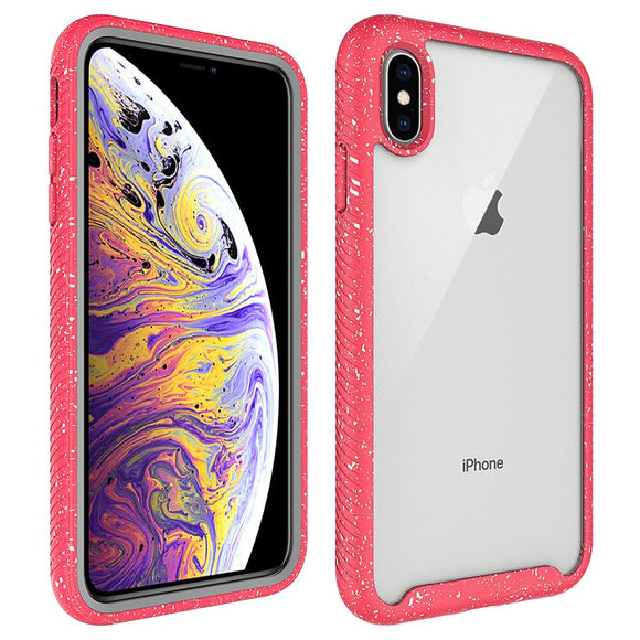 Hybrid Armor Wave Point Frame Case For iPhone 11Pro XS Max Luxury Transparent TPU + PC Hard Shockproof Cover