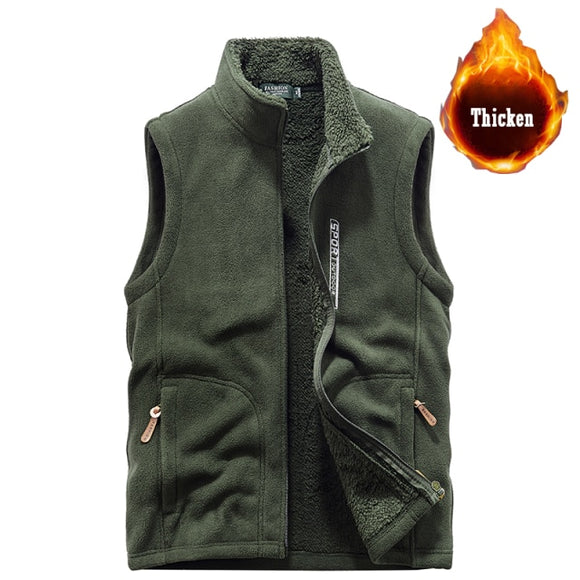 Large Size Clothing S-5XL Men Fleece Vest Jacket  ( 💥Over $99+ ,Code SAVE10🛒)