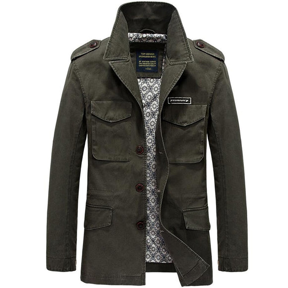 Long Trench Coat Men Casual Multi Pockets Military Clothing ( 💥Over $89+ ,Code SAVE10🛒)