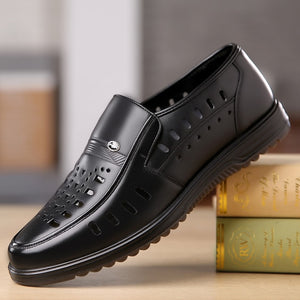 Men Leather Slip On Shoes ( 💥Over $89+ ,Code SAVE10🛒)