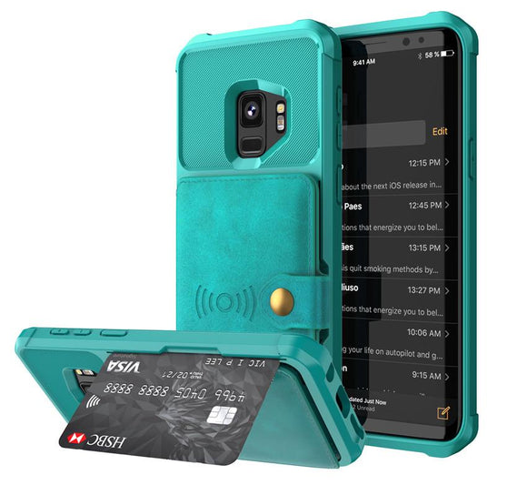 Luxury Multifuncation Magnetic Wallet Hybrid Silicone Leather Case for Samsung Galaxy Note 9 S9 Plus S10 S10Plus