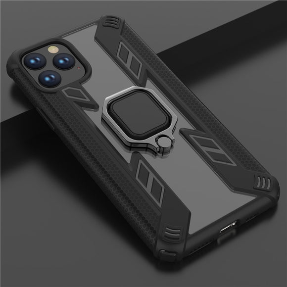 Magnetic Car Finger Ring Armor Case For iPhone 12 Pro Max Non-slip Kickstand Hard Shockproof Back Cover