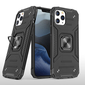 Magnetic Finger Ring Stand Phone Case For iPhone 12Pro Armor Anti-shock Hard PC Back Cover