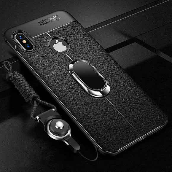 Magnetic Ring Bracket Shockproof Rugged Armor Cover for iPhone 11 11Pro 11Pro MAX X XR XS Max With Strap