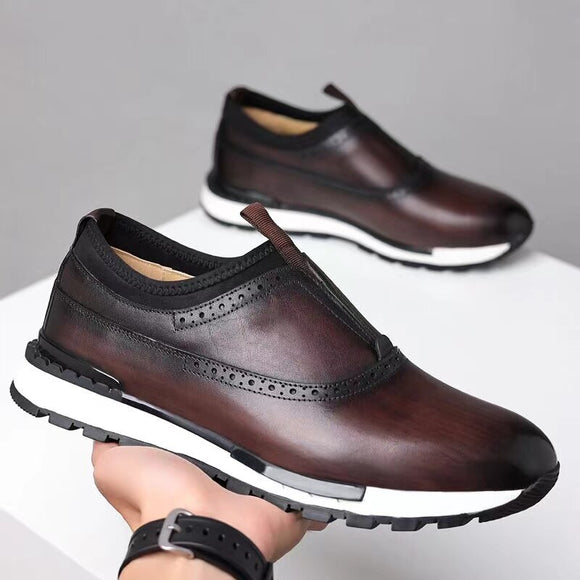 Men Genuine Leather Non-slip Loafers
