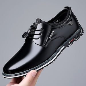 Men Lace Up Leather Business Shoes