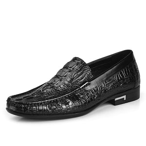 Men Alligator Texture Slip-On Casual Shoes