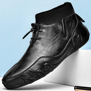 Men Casual Lace-up Leather Shoes