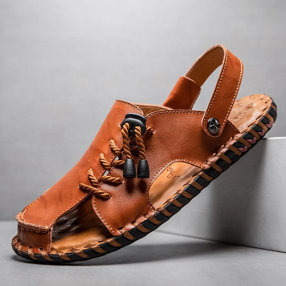 Men British Fashion Genuine Leather Sandals