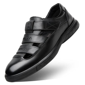 Men Non Slip Leather Slippers Shoes