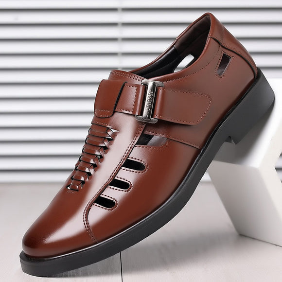 Men Summer Genuine Leather Business Sandals
