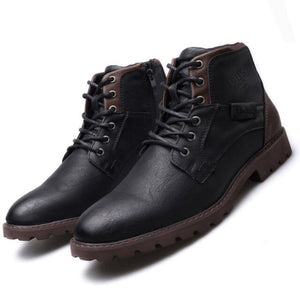 Men Retro Lace Up Casual Ankle Boots